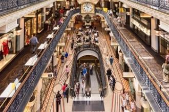 Queen Victoria Building, internal view of shopping arcade
