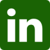 LinkedIn Logo Icon Dark Green