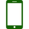 Mobile Phone Icon Dark Green